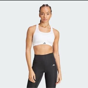 Adidas Women's White TLRD IMPACT TRAINING HIGH SUPPORT BRA